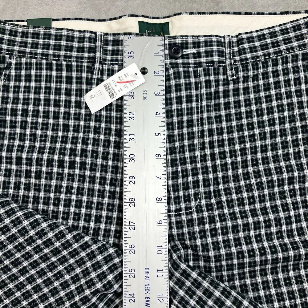 J Crew Shorts Mens 33 Green Plaid Seersucker Cotton 9 Inseam Relaxed Fit CM202
